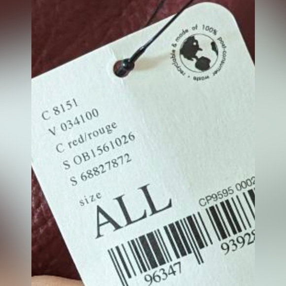 NWOT Free People Top Handle RED | BURGUNDY Leather Crossbody Bag - Picture 12 of 12